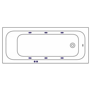 Гидромассажная ванна WHITECROSS Vibe 0105.170070.100.SOFT.CR 170x70 см Soft хром